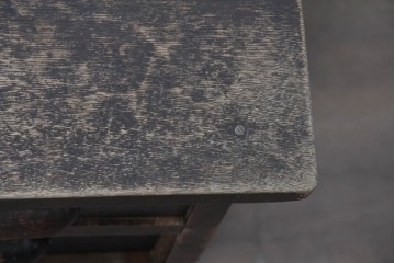 【簡易リペア限定品】　和製アンティーク　昭和初期　ナラ材　9杯の引き出しを備えた重厚な両袖机　(R-090881)