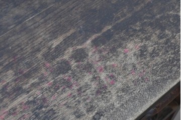 【簡易リペア限定品】　和製アンティーク　昭和初期　ナラ材　9杯の引き出しを備えた重厚な両袖机　(R-090881)