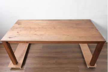 中古　広松木工　FREX(フレックス)　ウォールナット材　シンプルなウッドダイニングテーブル　定価約32万円　(R-090883)