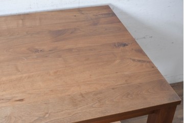 中古　広松木工　FREX(フレックス)　ウォールナット材　シンプルなウッドダイニングテーブル　定価約32万円　(R-090883)