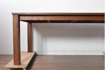 中古　広松木工　FREX(フレックス)　ウォールナット材　シンプルなウッドダイニングテーブル　定価約32万円　(R-090883)