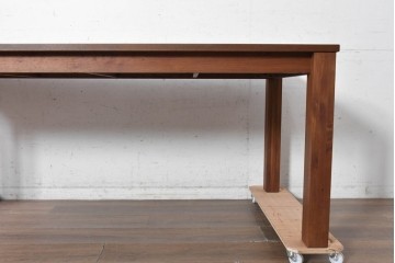 中古　広松木工　FREX(フレックス)　ウォールナット材　シンプルなウッドダイニングテーブル　定価約32万円　(R-090883)