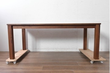 中古　広松木工　FREX(フレックス)　ウォールナット材　シンプルなウッドダイニングテーブル　定価約32万円　(R-090883)