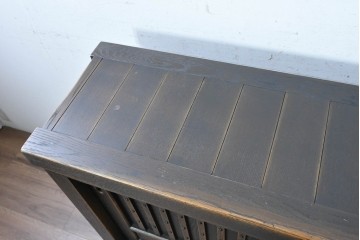 中古　美品　飛騨産業　JAPAN PROVINCIAL(ジャパンプロヴィンシャル)　格子戸の意匠が趣深い帳場箪笥　定価約95万円　(R-090886)