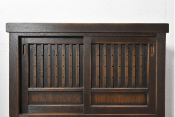 中古　美品　飛騨産業　JAPAN PROVINCIAL(ジャパンプロヴィンシャル)　格子戸の意匠が趣深い帳場箪笥　定価約95万円　(R-090886)
