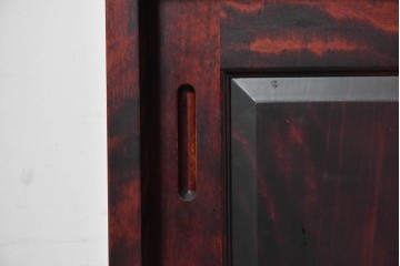中古　北の匠　山室家具製作所　カバ材　深みのある色合いが魅力の食器棚　(R-090891)