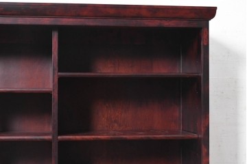 中古　北の匠　山室家具製作所　カバ材　豊かな木目が魅力のガラス戸キャビネット　(R-090892)