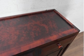 《天板取り付け加工費込み》　中古　北の匠　山室家具製作所　カバ材　深みのある色合いと豊かな木目が魅力のサイドボード　(R-090893)