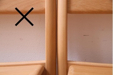 中古　飛騨産業　キツツキ　KF204B　ビーチ材　角に丸みを持たせたやさしいデザインが魅力のキッズスタッキングチェア　(R-090901)