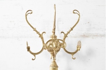 中古　イタリア製　真鍮(しんちゅう)　組み立て式のゴージャスなコートハンガー　定価約5万円　(R-090908)