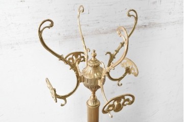 中古　イタリア製　真鍮(しんちゅう)　組み立て式のゴージャスなコートハンガー　定価約5万円　(R-090908)