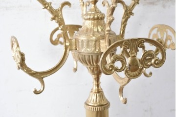中古　イタリア製　真鍮(しんちゅう)　組み立て式のゴージャスなコートハンガー　定価約5万円　(R-090908)