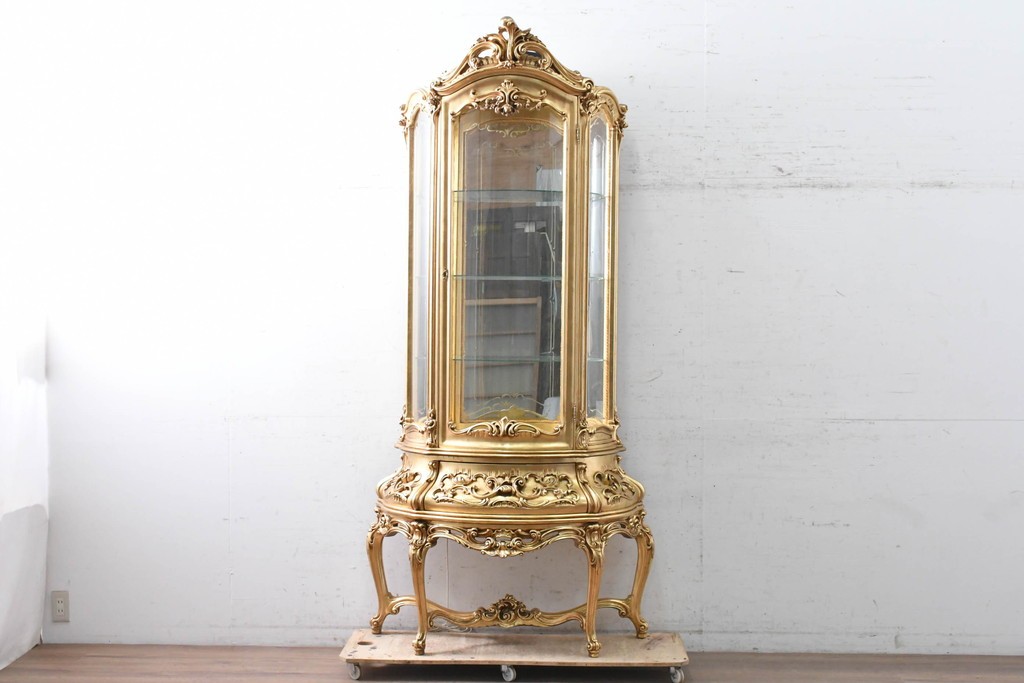 中古　美品　SILIK(シリック)　優美な装飾が華やかなロココ調キュリオケース　定価約220万円　(R-090909)