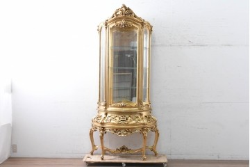 中古　美品　SILIK(シリック)　優美な装飾が華やかなロココ調キュリオケース　定価約220万円　(R-090909)