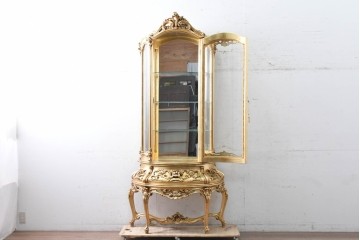 中古　美品　SILIK(シリック)　優美な装飾が華やかなロココ調キュリオケース　定価約220万円　(R-090909)