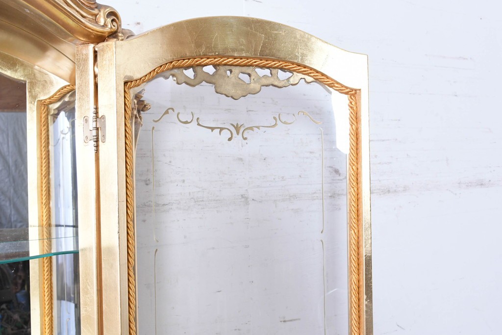 中古　美品　SILIK(シリック)　優美な装飾が華やかなロココ調キュリオケース　定価約220万円　(R-090909)