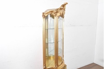 中古　美品　SILIK(シリック)　優美な装飾が華やかなロココ調キュリオケース　定価約220万円　(R-090909)