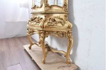 中古　美品　SILIK(シリック)　優美な装飾が華やかなロココ調キュリオケース　定価約220万円　(R-090909)