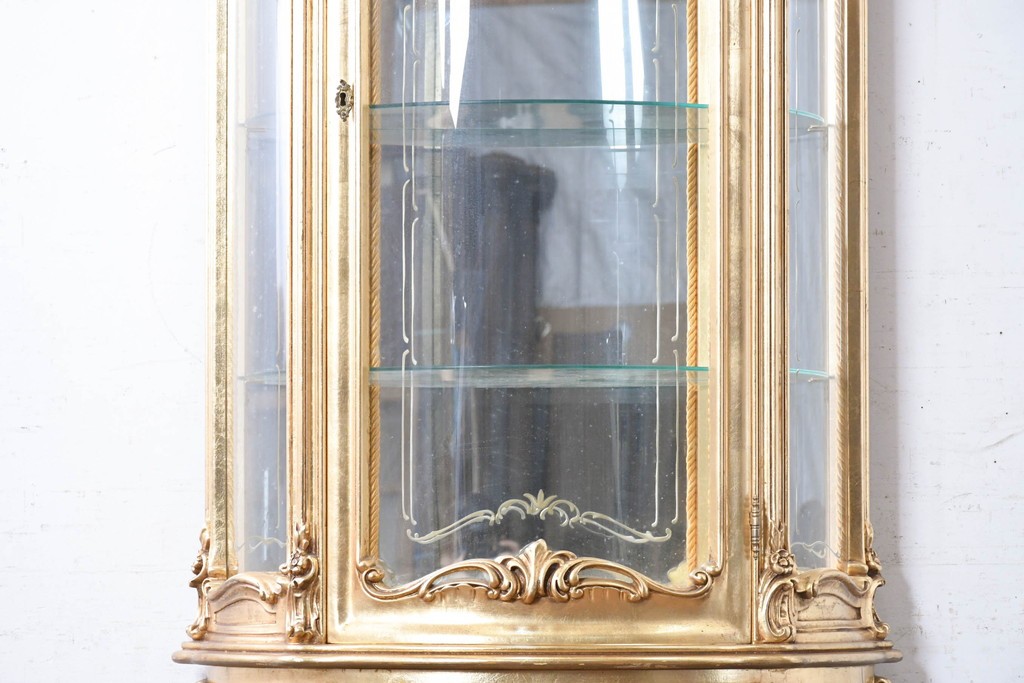 中古　美品　SILIK(シリック)　優美な装飾が華やかなロココ調キュリオケース　定価約220万円　(R-090909)
