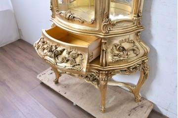 中古　美品　SILIK(シリック)　優美な装飾が華やかなロココ調キュリオケース　定価約220万円　(R-090909)