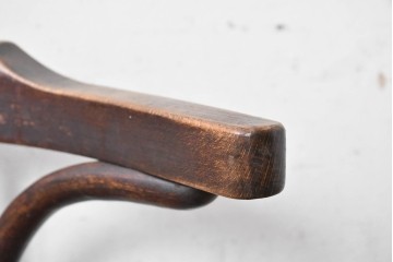 ヨーロッパアンティーク　1920年頃　曲線的なフォルムが魅力のベントウッドアームチェア　(R-090913)
