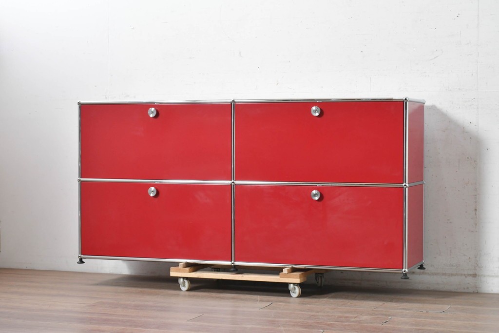 中古　美品　スイス　USMハラー(USM Haller)　ドロップダウンドア×2　エクステンションドア×2　サイドボード　(R-090924)