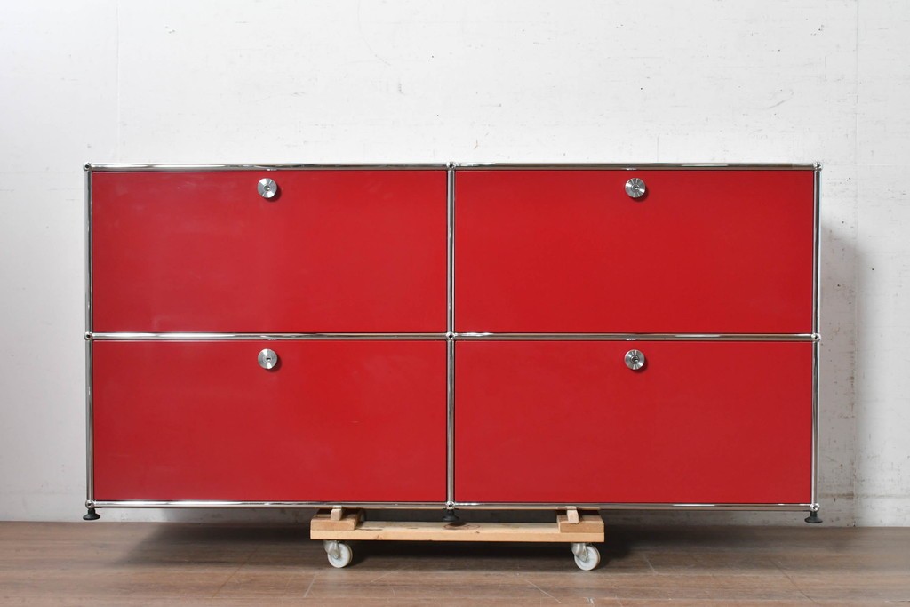 中古　美品　スイス　USMハラー(USM Haller)　ドロップダウンドア×2　エクステンションドア×2　サイドボード　(R-090924)