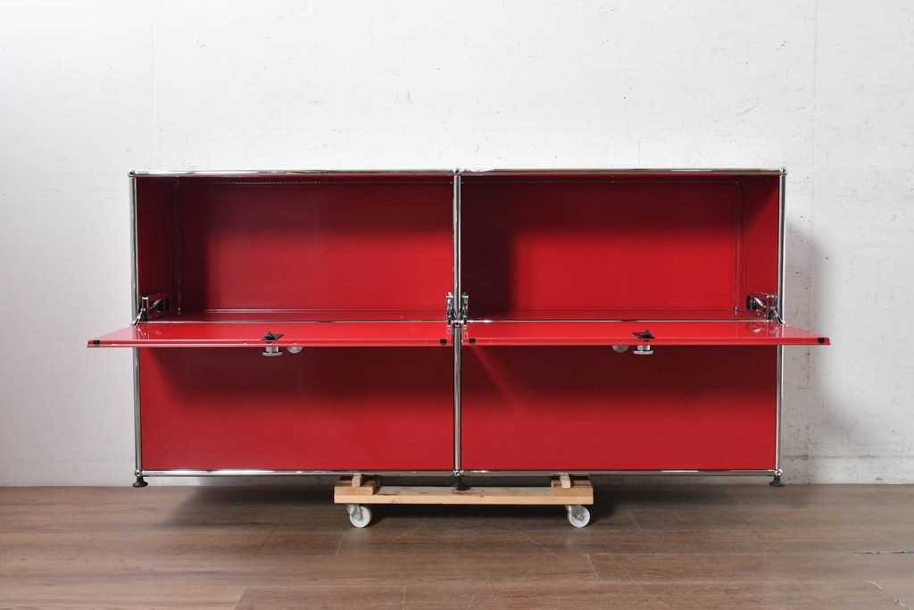 中古　美品　スイス　USMハラー(USM Haller)　ドロップダウンドア×2　エクステンションドア×2　サイドボード　(R-090924)