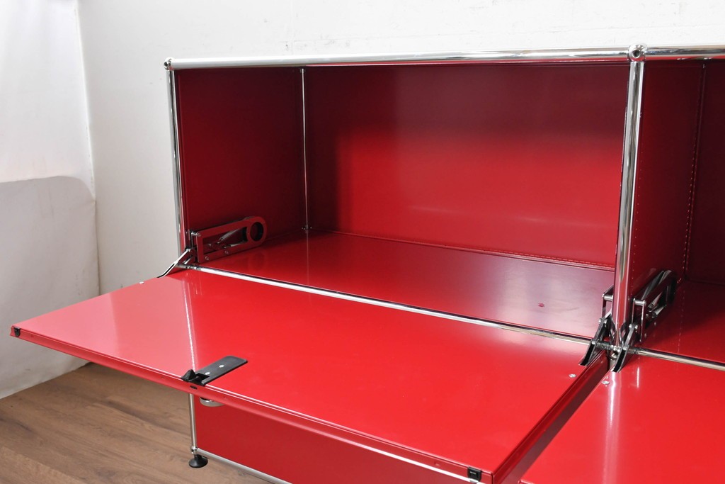 中古　美品　スイス　USMハラー(USM Haller)　ドロップダウンドア×2　エクステンションドア×2　サイドボード　(R-090924)