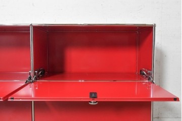 中古　美品　スイス　USMハラー(USM Haller)　ドロップダウンドア×2　エクステンションドア×2　サイドボード　(R-090924)
