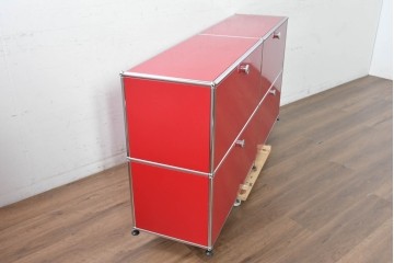 中古　美品　スイス　USMハラー(USM Haller)　ドロップダウンドア×2　エクステンションドア×2　サイドボード　(R-090924)