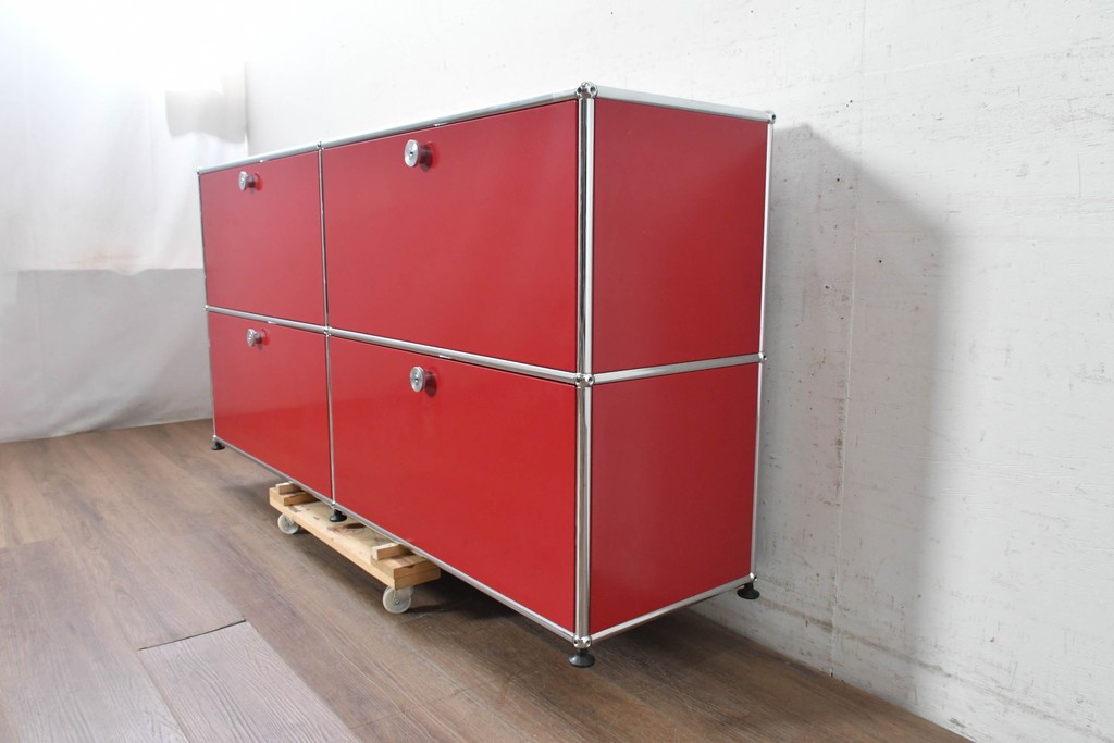 中古　美品　スイス　USMハラー(USM Haller)　ドロップダウンドア×2　エクステンションドア×2　サイドボード　(R-090924)