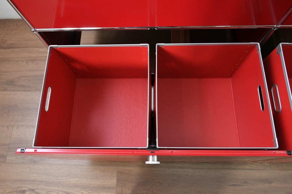中古　美品　スイス　USMハラー(USM Haller)　ドロップダウンドア×2　エクステンションドア×2　サイドボード　(R-090924)