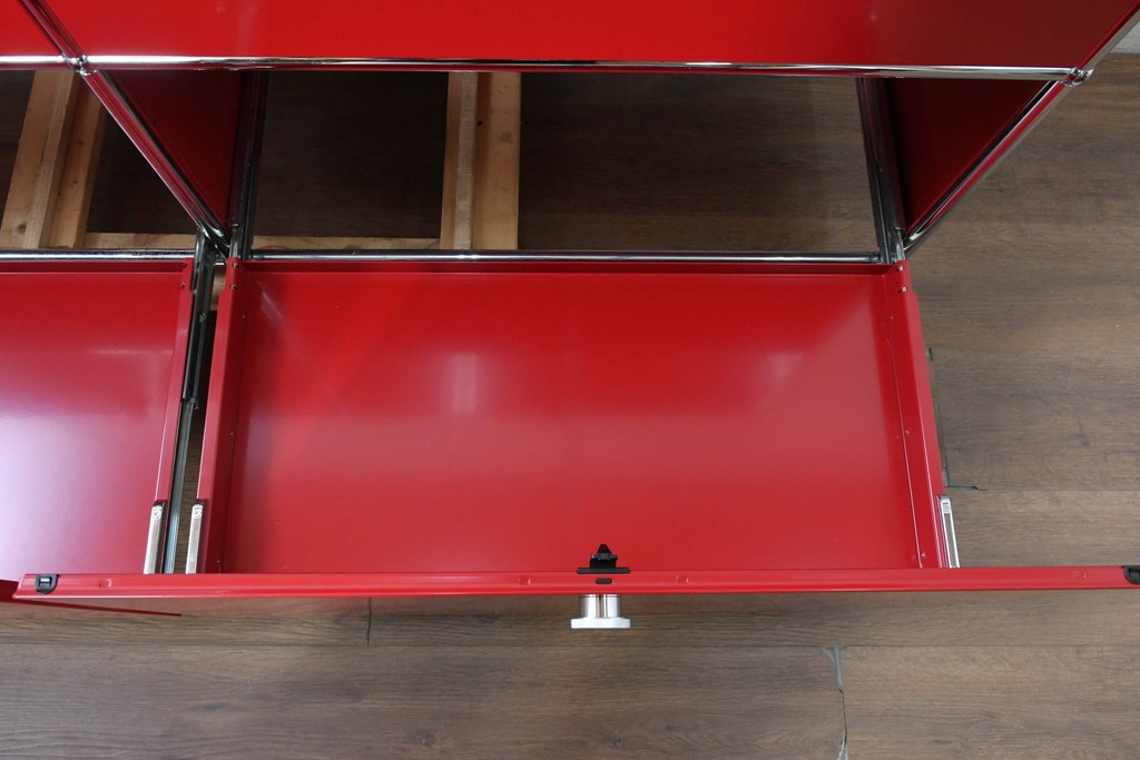中古　美品　スイス　USMハラー(USM Haller)　ドロップダウンドア×2　エクステンションドア×2　サイドボード　(R-090924)