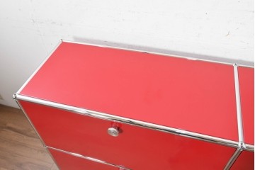 中古　美品　スイス　USMハラー(USM Haller)　ドロップダウンドア×2　エクステンションドア×2　サイドボード　(R-090924)