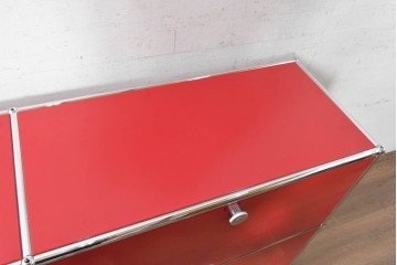 中古　美品　スイス　USMハラー(USM Haller)　ドロップダウンドア×2　エクステンションドア×2　サイドボード　(R-090924)
