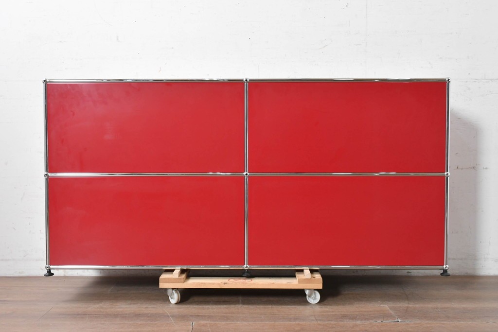 中古　美品　スイス　USMハラー(USM Haller)　ドロップダウンドア×2　エクステンションドア×2　サイドボード　(R-090924)