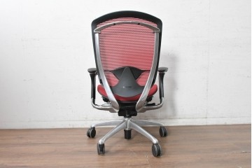中古　okamura(オカムラ)　Contessa(コンテッサ)　鮮やかなレッドが映えるオフィスチェア　定価約31万円　(R-090926)