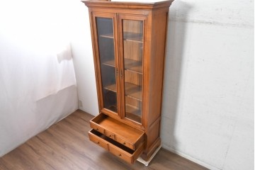 中古　フランス　輸入家具　カントリーテイストのブックケース　定価推定約45万円　(R-090931)