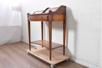 中古　美品　フランス　輸入家具　アンティーク調のシャッター扉付きライティングビューロー　定価推定約35万円　(R-090934)