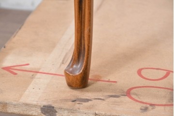 中古　美品　イタリア高級家具　メデア(Medea)　杢目が美しい引き出し付きサイドテーブル　(R-090935)