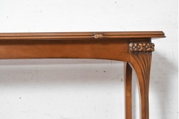 中古　美品　イタリア高級家具　メデア(Medea)　優美な曲線と彫刻が魅力のコンソールテーブル　(R-090936)