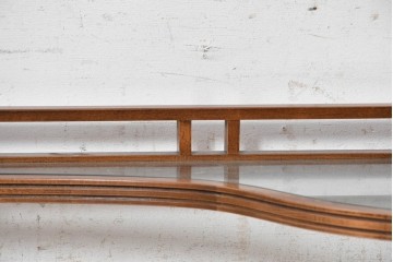 中古　美品　イタリア高級家具　メデア(Medea)　優美な曲線と彫刻が魅力のコンソールテーブル　(R-090936)