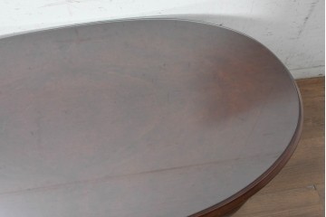 中古　美品　神戸洋家具　メープル不二屋　ガラス天板付きセンターテーブル　(R-090937)