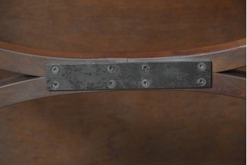 中古　美品　神戸洋家具　メープル不二屋　ガラス天板付きセンターテーブル　(R-090937)