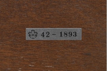 中古　美品　神戸洋家具　メープル不二屋　ガラス天板付きセンターテーブル　(R-090937)