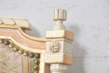 中古　イタリア高級家具　Mario Colciago&Figli(マリオ・コルチャゴ)　ロココ調　繊細な彫刻を施したエレガントなダイニングチェア　(R-090940)