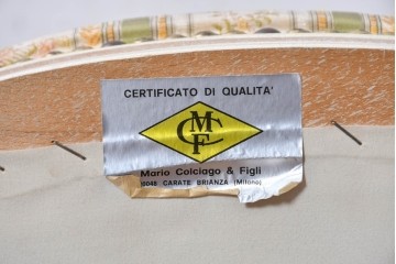 中古　イタリア高級家具　Mario Colciago&Figli(マリオ・コルチャゴ)　ロココ調　繊細な彫刻を施したエレガントなダイニングチェア　(R-090940)