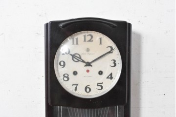 和製アンティーク　昭和初期から昭和中期　愛知時計電機(アイチ、AICHI)　ガラスのデザインが印象的な掛け時計　(R-090950)