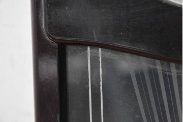 和製アンティーク　昭和初期から昭和中期　愛知時計電機(アイチ、AICHI)　ガラスのデザインが印象的な掛け時計　(R-090950)